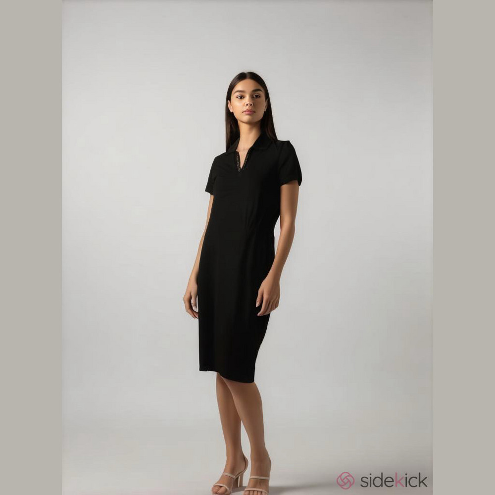 Izod Polo Shirt Mini Black Dress Cotton Women’s Size XS